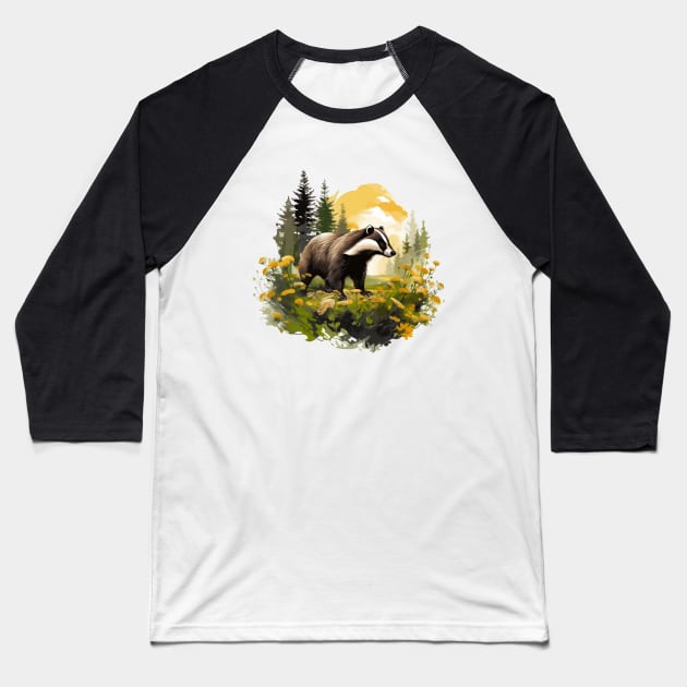 Badger Lover Baseball T-Shirt by zooleisurelife